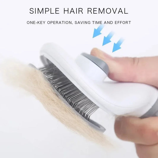 Self-Cleaning Pet Brush – Grooming Comb & Hair Remover for Dogs