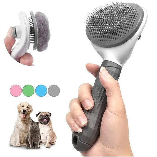 Self-Cleaning Pet Brush – Grooming Comb & Hair Remover for Dogs