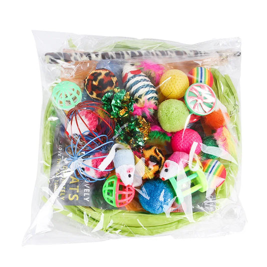 Cat Toy Set – Interactive Balls, Mice & Wand