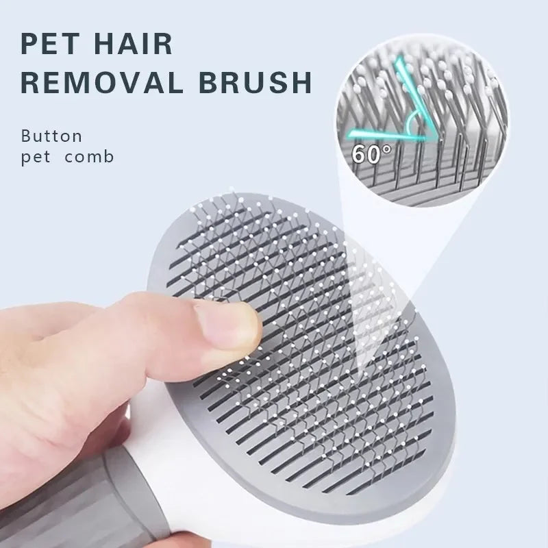 Self-Cleaning Pet Brush – Grooming Comb & Hair Remover for Dogs