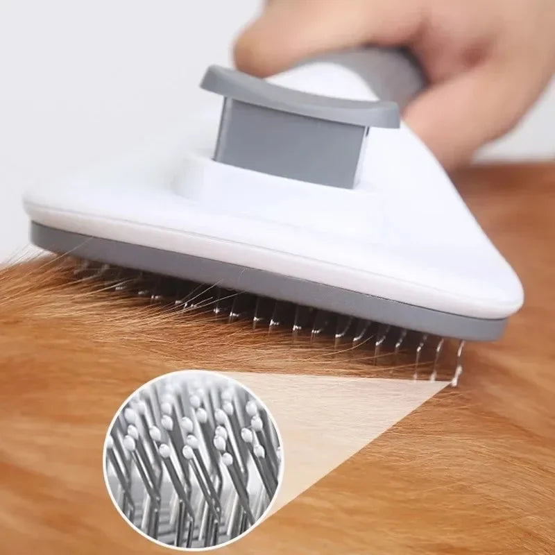 Self-Cleaning Pet Brush – Grooming Comb & Hair Remover for Dogs
